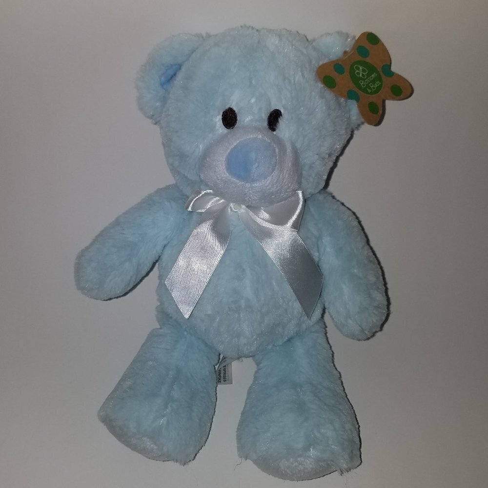NEW My First Teddy Bear Plush 12" Lovey Toy Baby Boy Blossoms & Buds Evergreen